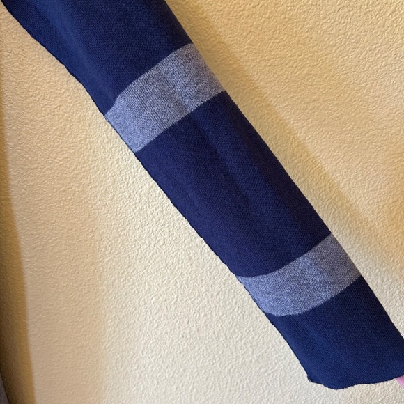 Athleta Reversible Sweater Coat/Cardigan Navy Blue Grey Pockets XS - Picture 6 of 6